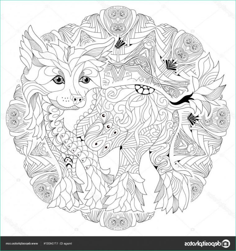 12 Nouveau De Coloriage Chien Mandala Photos – Coloriage serapportantà Mandala De Chien