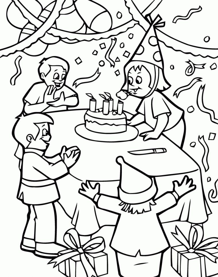 120 Dessins De Coloriage Anniversaire À Imprimer intérieur Dessin À Colorier Gateau Anniversaire