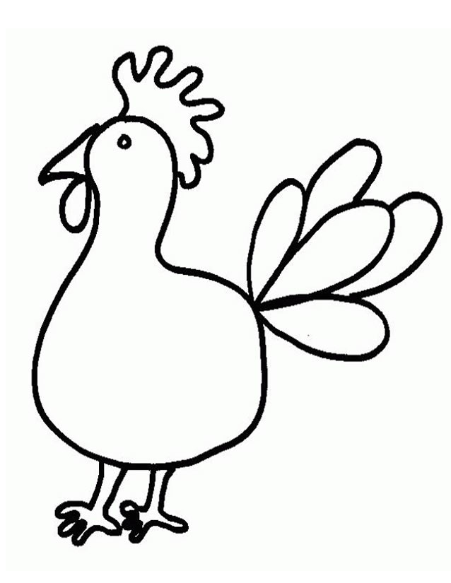 124 Dessins De Coloriage Poule À Imprimer tout Poule Facile A Dessiner