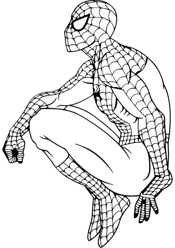 124 Dessins De Coloriage Spiderman À Imprimer à Spiderman A Colorier 