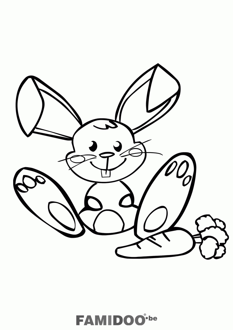 128 Dessins De Coloriage Lapin À Imprimer Sur Laguerche tout Dessin De Lapin À Colorier 