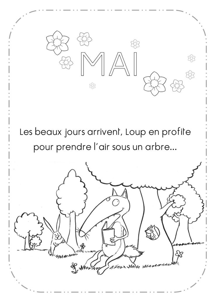 13 Moyen Coloriage Mois De Mai Collection  Loup tout Coloriage Mai Maternelle 