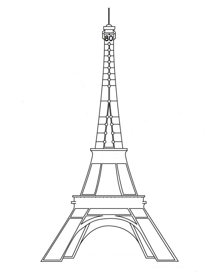 13 Petite Coloriage Tour Eiffel Stock - Coloriage concernant Tour Eiffel À Colorier