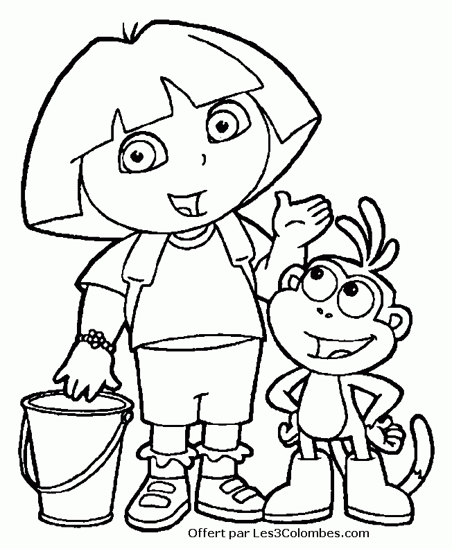 130 Dessins De Coloriage Dora À Imprimer Sur Laguerche avec Dora À Imprimer 