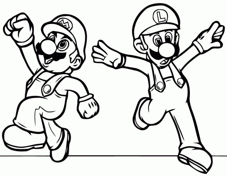 138 Dessins De Coloriage Mario Bros À Imprimer Sur avec Dessin A Imprimer Mario Et Luigi