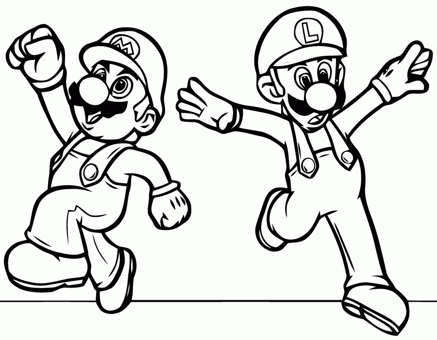 138 Dessins De Coloriage Mario Bros À Imprimer Sur destiné Coloriage Mario Et Luigi 