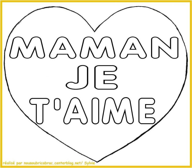 14 Adorable Coloriage Maman Je T'Aime Images  Coloriage serapportantà Coeur A Decouper Et Imprimer