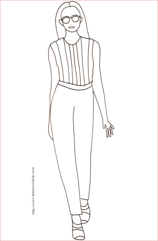 14 Détail Coloriage De Fille Top Model Photograph - Coloriage pour Coloriage De Fille Top Model 