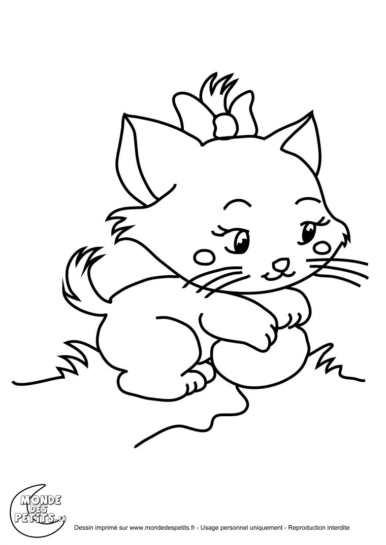 14 Remarquable Dessin De Chat Mignon Image – Coloriage à Image A Imprimer De Chat