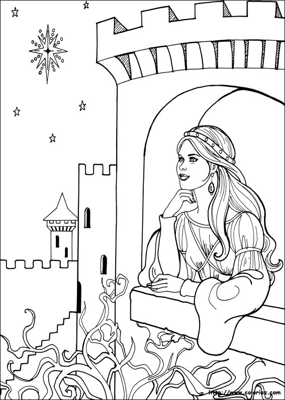 142 Dessins De Coloriage Princesse À Imprimer Sur encequiconcerne Coloriage Chateau De Princesse À Imprimer 