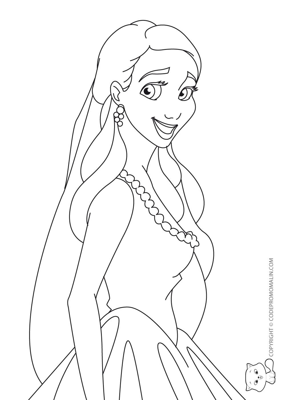 142 Dessins De Coloriage Princesse À Imprimer Sur intérieur Coloriage Ariel À Imprimer 