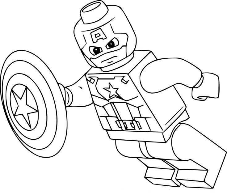 15 Bon Coloriage Avengers Lego Gallery  Captain America tout Coloriage Lego