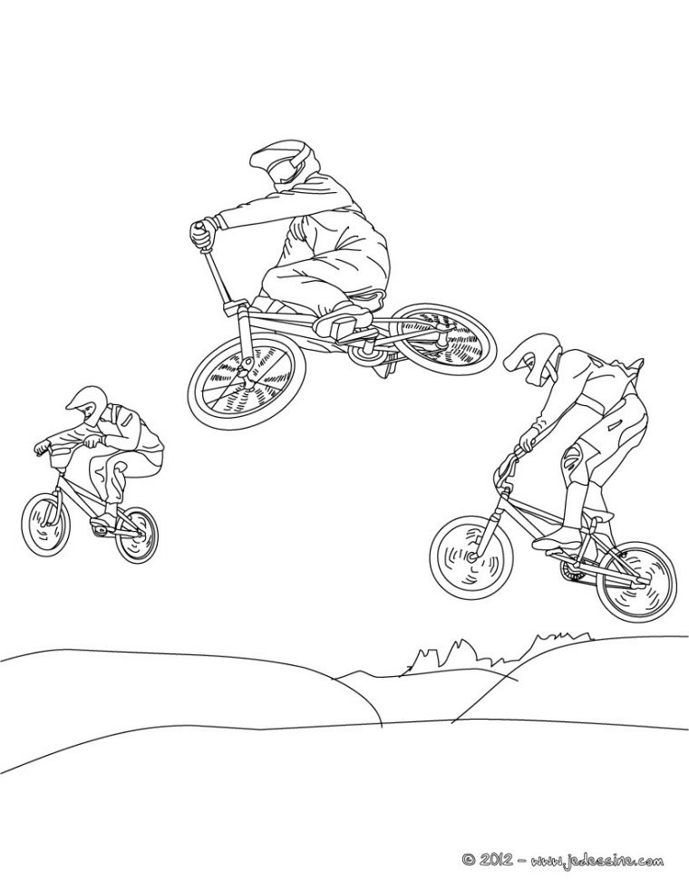 15 Coloriage Bmx Race Imprimer  Imprimer Et Obtenir Une intérieur Coloriage Vtt