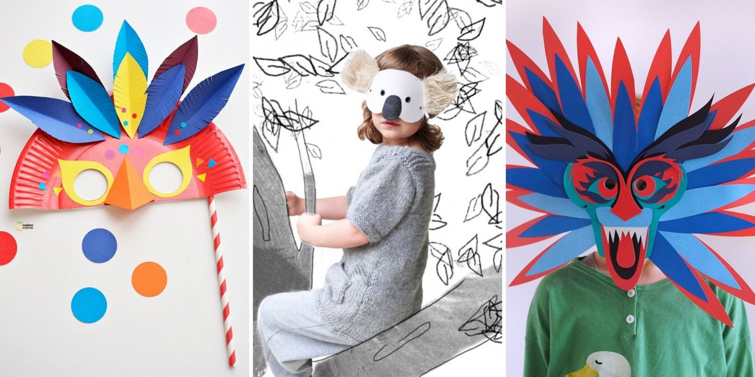 15 Idées Pour Fabriquer Un Masque En Carton Et En Papier avec Fabriquer Masque Halloween 