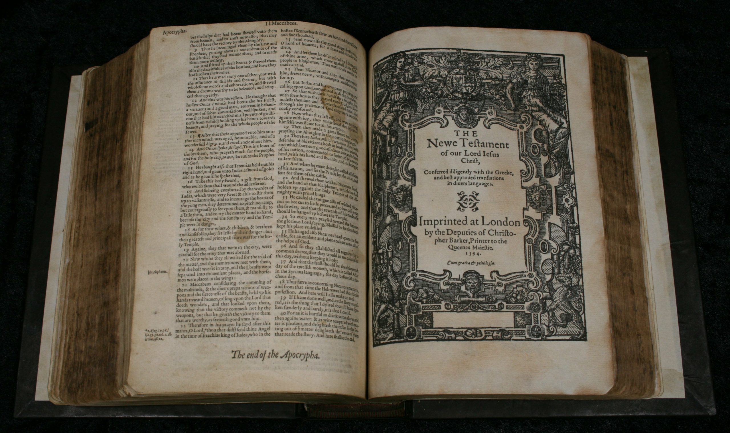 1594 Geneva &amp;quot;Breeches&amp;quot; Bible concernant Bible Bible Bible 