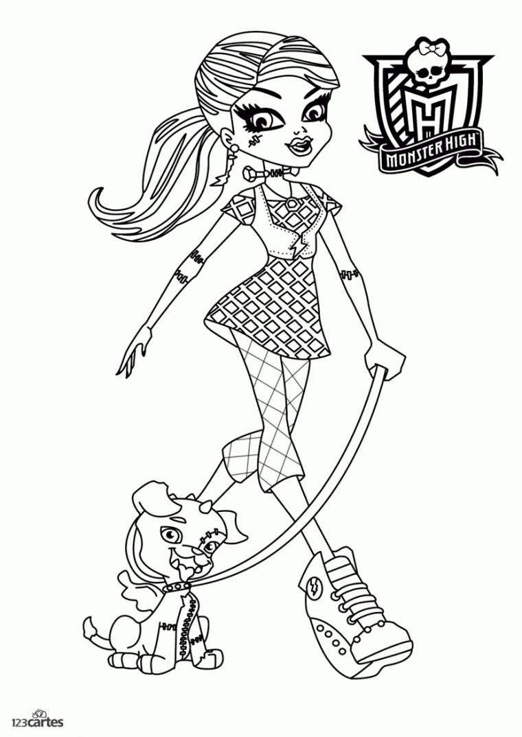 16 Coloriages Monster High À Imprimer (Gratuit)  123Cartes avec Coloriage De Monster High À Imprimer Gratuit