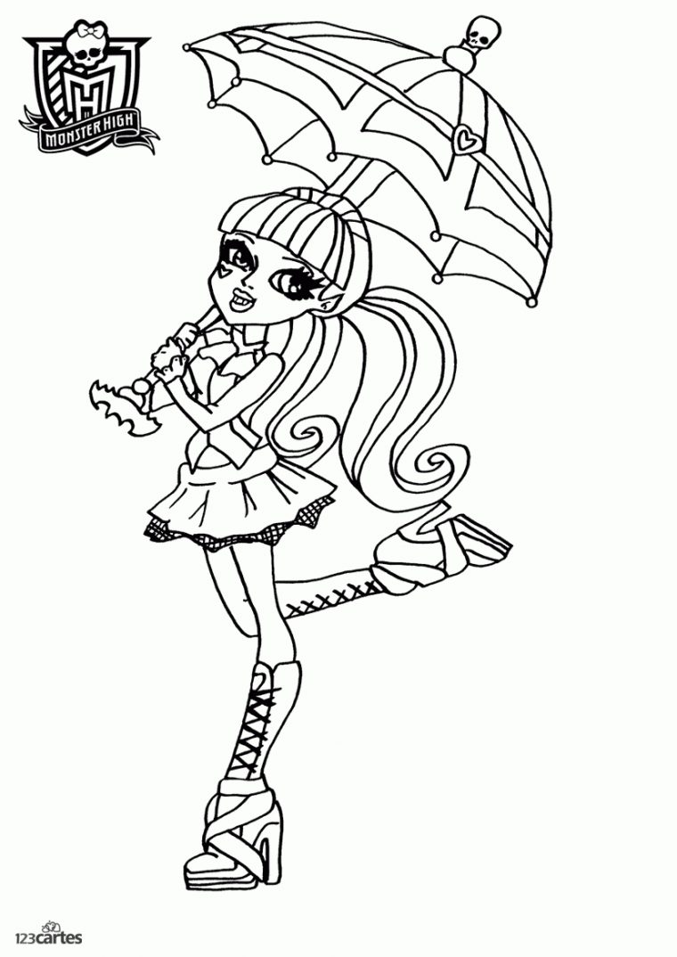 16 Coloriages Monster High À Imprimer (Gratuit)  123Cartes concernant Coloriage Imprimer Gratuit