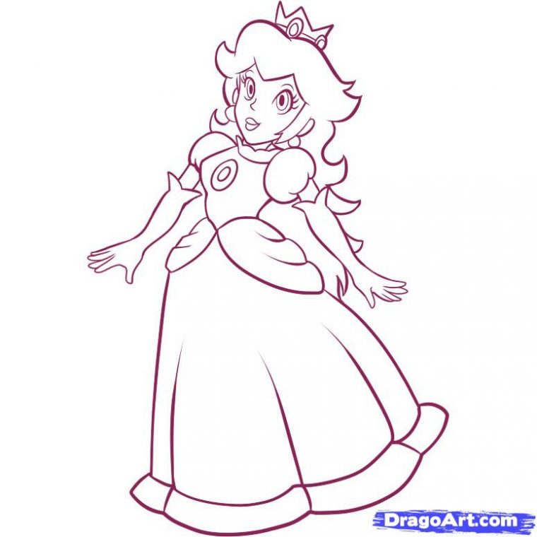 16 Dessins De Coloriage Princesse Peach À Imprimer à Coloriage Peach