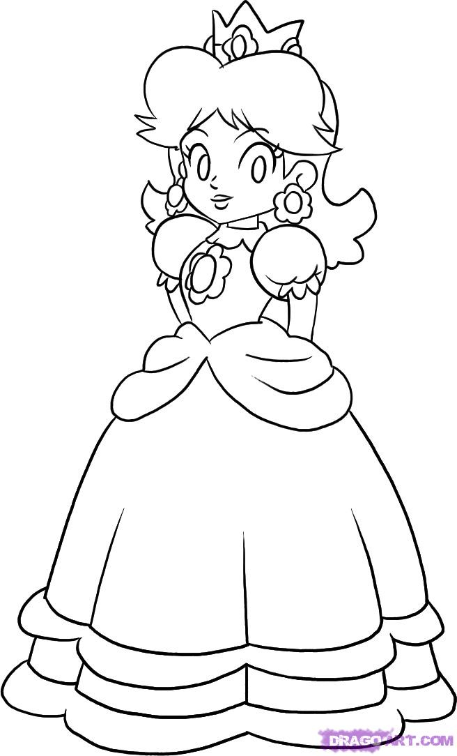 16 Dessins De Coloriage Princesse Peach À Imprimer pour Coloriage Peach 