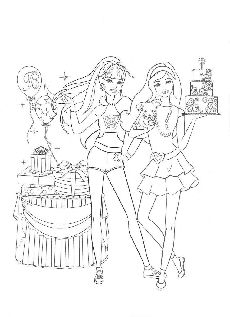 164 Dessins De Coloriage Barbie À Imprimer Sur Laguerche avec Barbie Dessin À Colorier