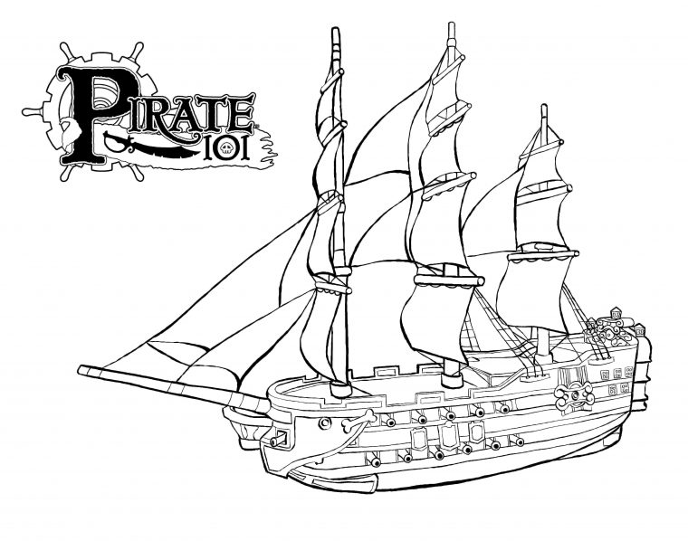 17 Dessins De Coloriage Bateau Pirate À Imprimer pour Coloriage De Pirate