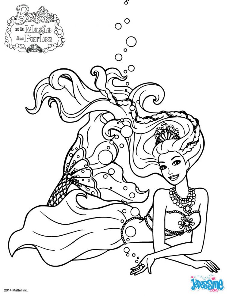 17 Dessins De Coloriage Sirène Barbie À Imprimer serapportantà Coloriage Sirene Et Princesse