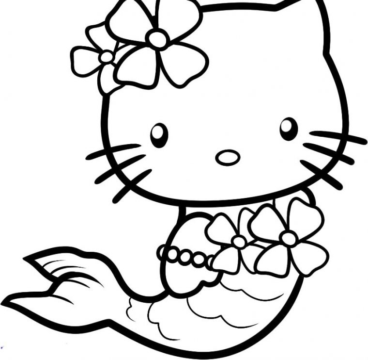 19 Dessins De Coloriage Hello Kitty Sirene À Imprimer dedans Imprimer Coloriage Hello Kitty