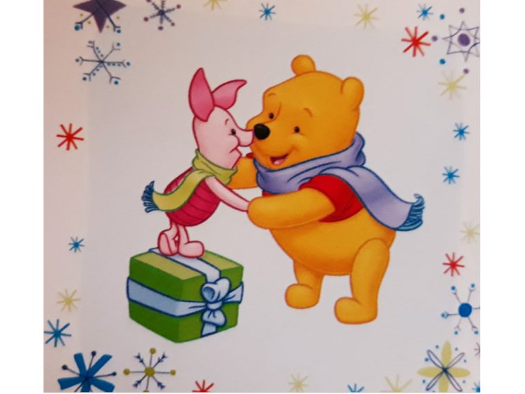 2 Disney Winnie The Pooh And Piglet Christmas Cards W pour Winnie Noel