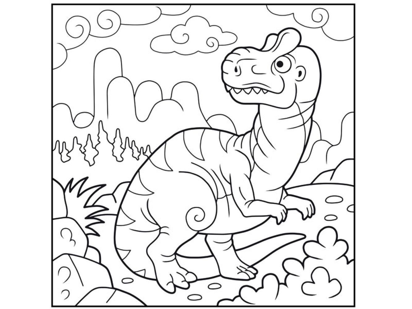 20 Coloriages De Dinosaures pour Dessin De Dinosaures 