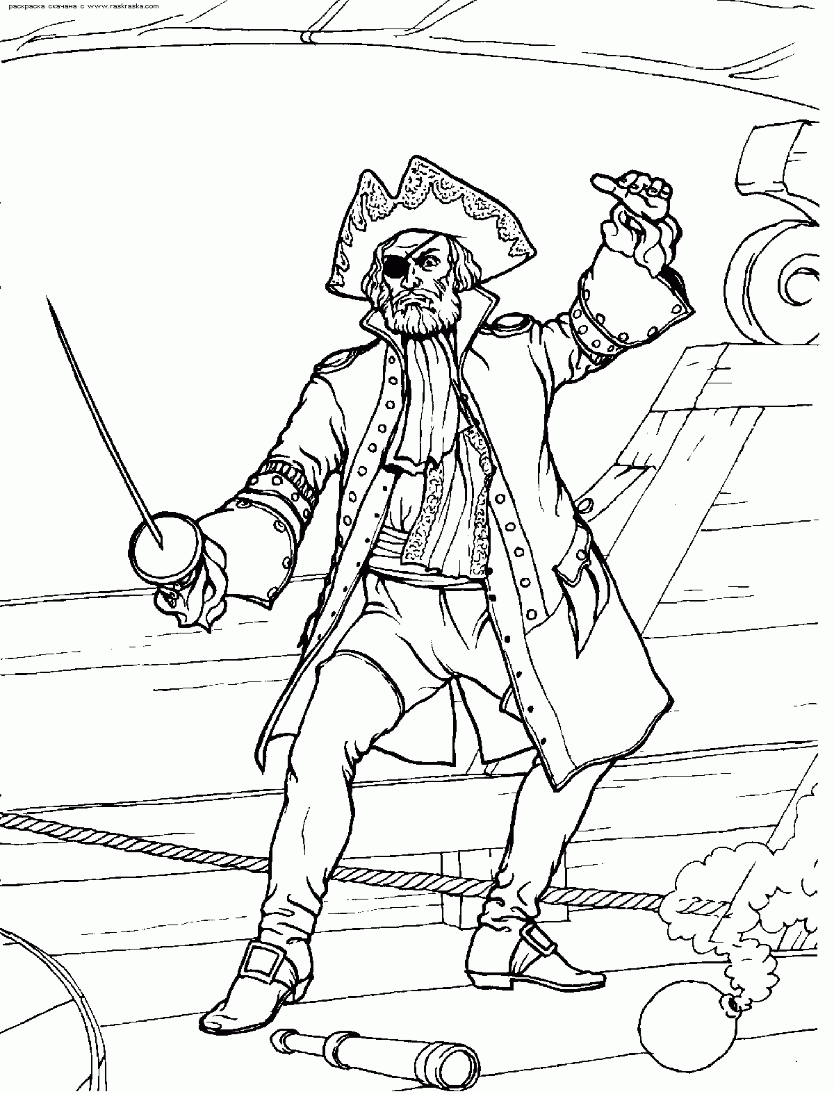 209 Dessins De Coloriage Pirate À Imprimer Sur Laguerche avec Drapeau De Pirate À Imprimer Gratuit 