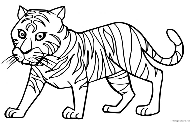 22 Coloriage Tigre Gratuits À Imprimer Sur Coloriage Carnaval dedans Modèle Coloriage