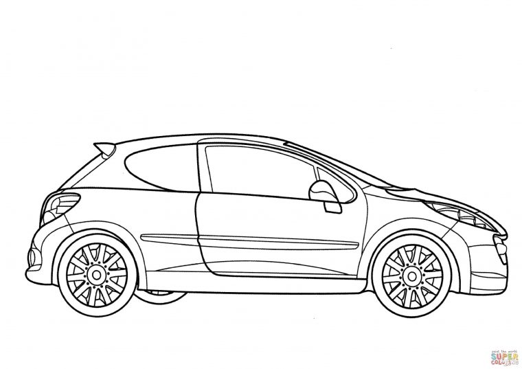 22 Dessins De Coloriage Peugeot À Imprimer Sur Laguerche intérieur Voiture A Imprimer Coloriage