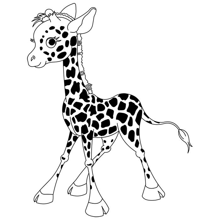 25++ Coloriage D Une Girafe   Coloriages Gratuits encequiconcerne Coloriage Girafe 