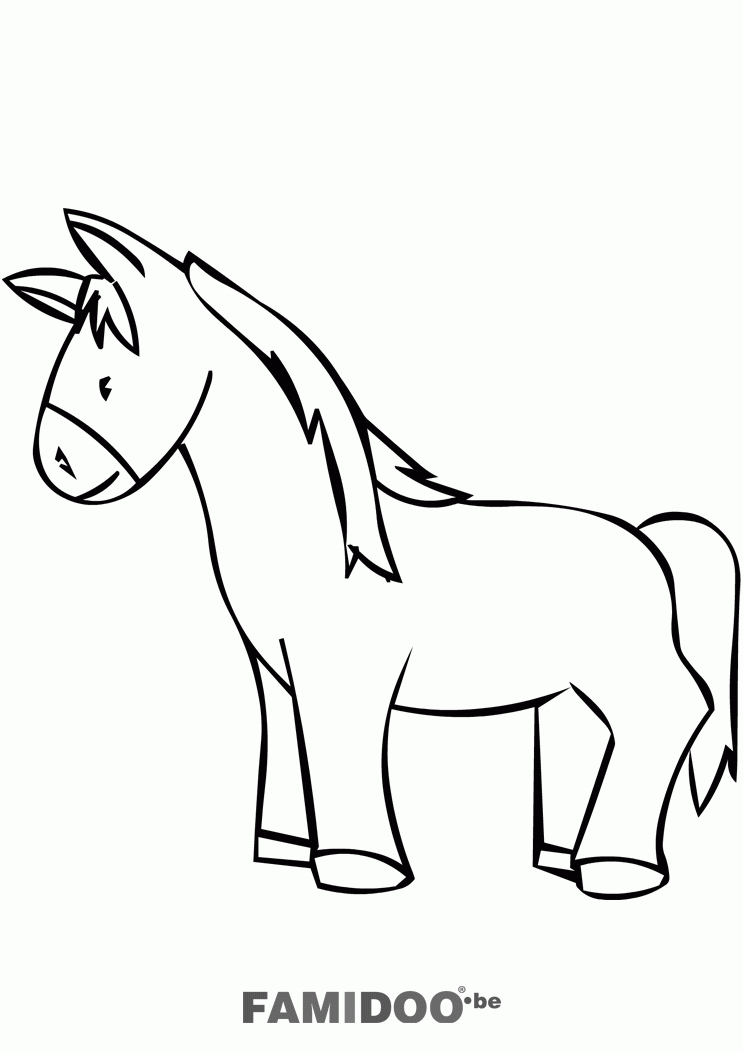 296 Dessins De Coloriage Cheval À Imprimer Sur Laguerche à Dessin Facile De Cheval 