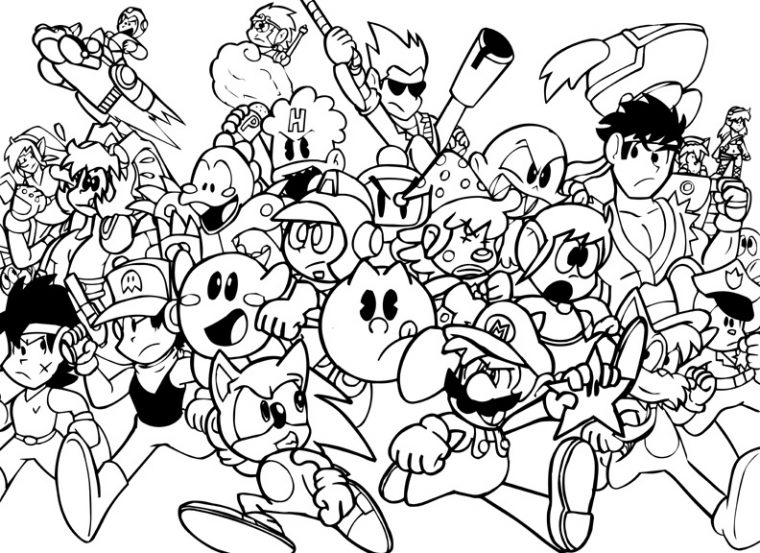 30 Dessins De Coloriage Jeux Video À Imprimer Sur dedans Jeux De Coloriages