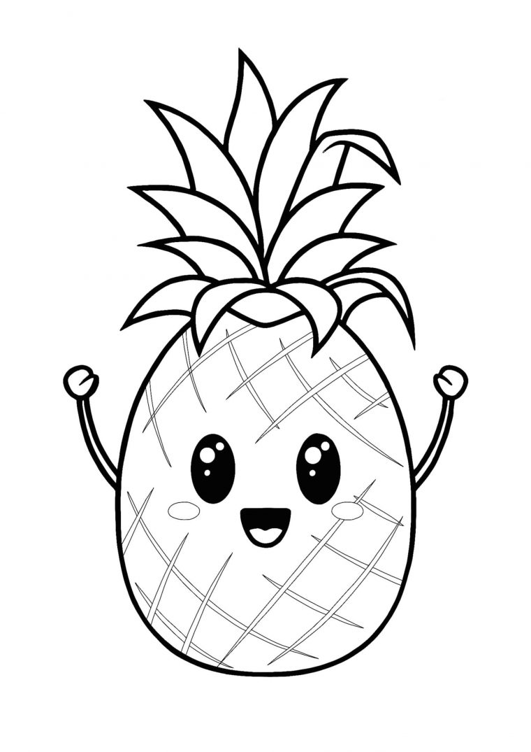 [31+] Comment Dessiner Un Poisson Dans Un Aquarium Kawaii dedans Coloriage Ananas