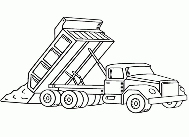 34 Dessins De Coloriage Camion Benne À Imprimer Sur avec Coloriage De Camion