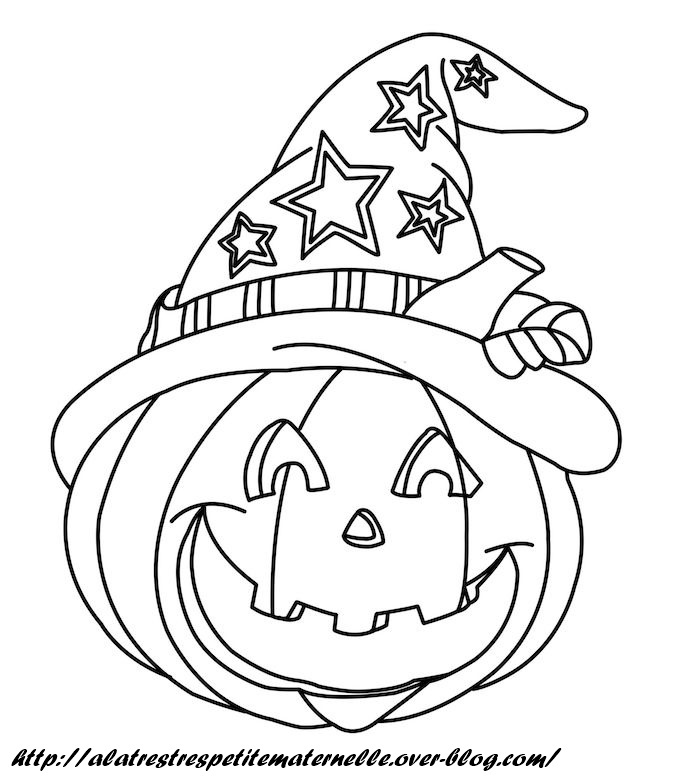 36 Coloriage Citrouille Halloween Maternelle  Hallowen Ideas intérieur Citrouille Dessin Halloween 