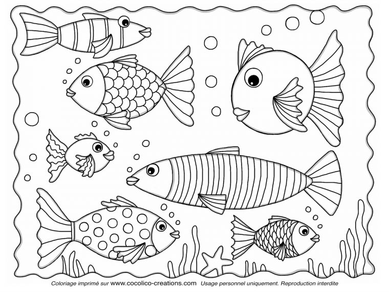 36+ Coloriage Poisson A Imprimer Gratuit Png – Malvorlagen intérieur Dessiner Des Poissons