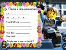 5 Cartes Invitation Anniversaire Lego City 04 D'Autres En pour Carte D Invitation À Imprimer Gratuite