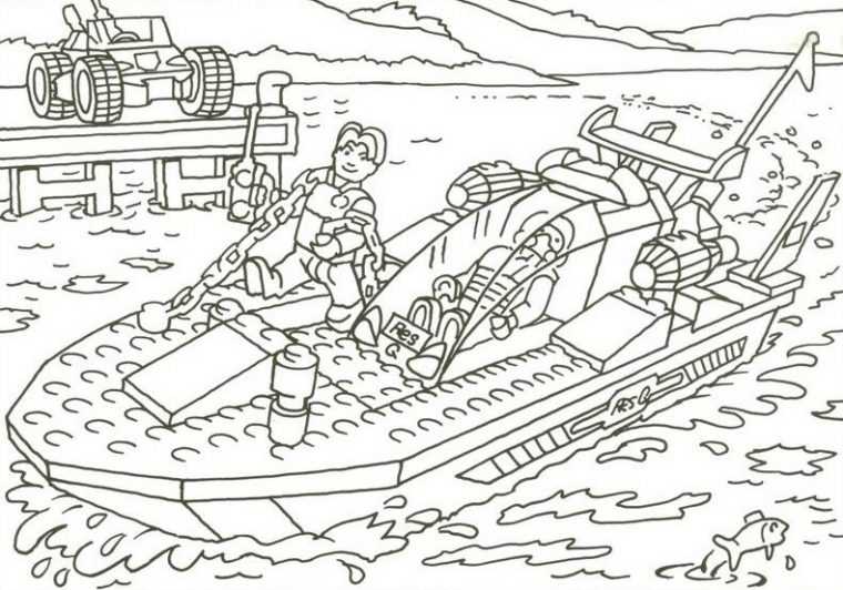 5 Dessins De Coloriage Lego City Police À Imprimer tout Coloriage De Lego City