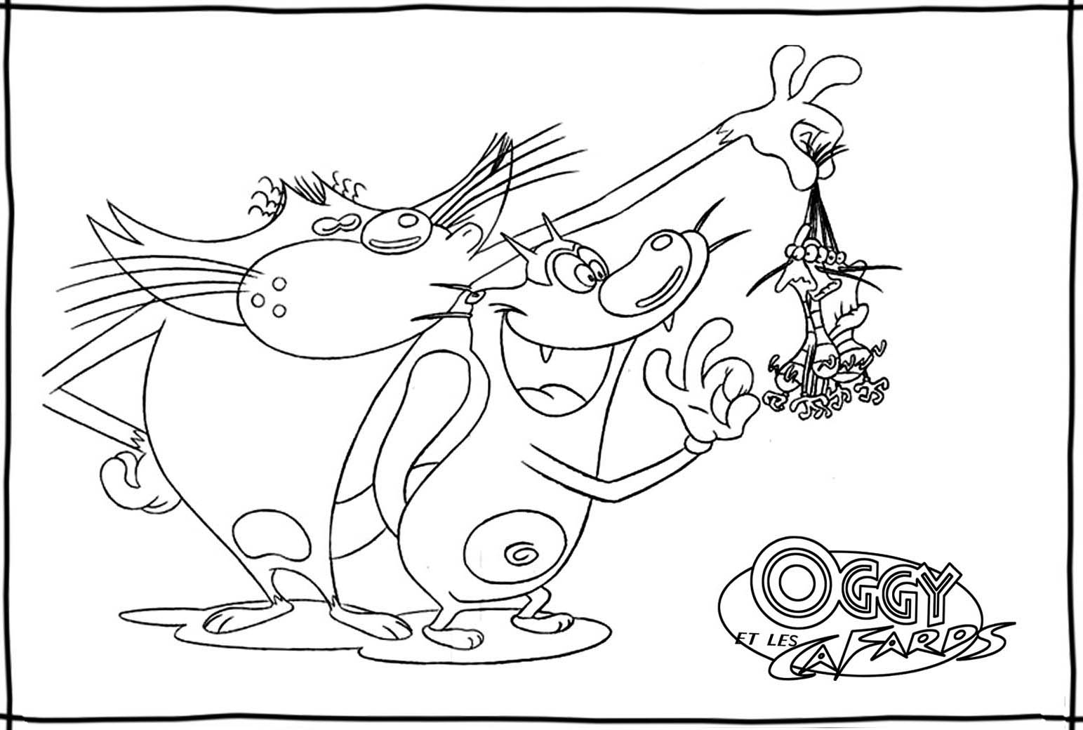 55 Dessins De Coloriage Oggy Et Les Cafards À Imprimer avec Oggy Et Les Cafards Dessin Animé 