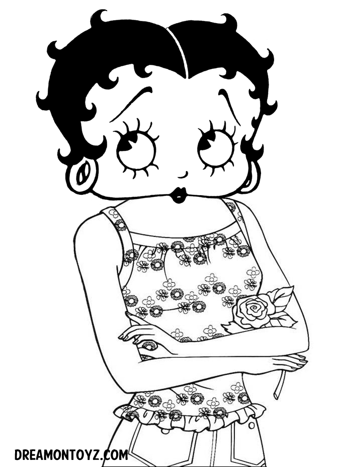 68 Dessins De Coloriage Betty Boop À Imprimer Sur destiné Betty Boop Coloriage