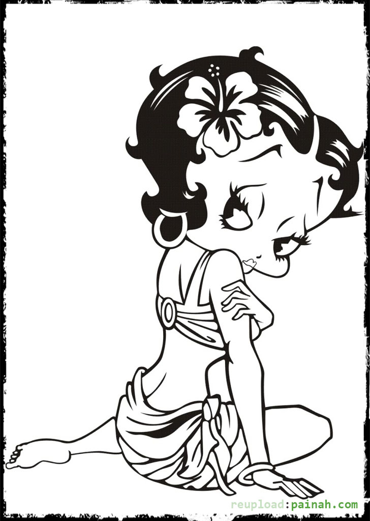68 Dessins De Coloriage Betty Boop À Imprimer Sur pour Betty Boop Coloriage 