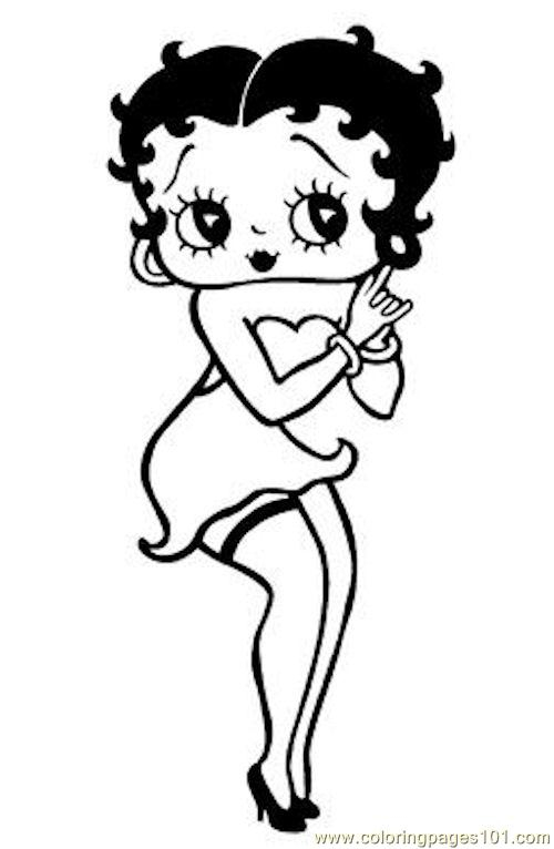68 Dessins De Coloriage Betty Boop À Imprimer Sur tout Dessin De Betty Boop 