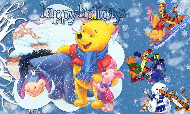 [68+] Winnie The Pooh Christmas Wallpaper On Wallpapersafari à Winnie Noel