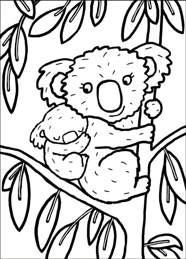 77 Dessins De Coloriage Koala À Imprimer Sur Laguerche pour Dessin De Coloriage