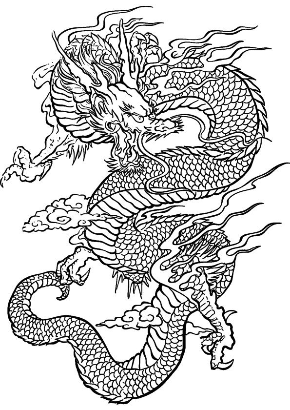 8 Beau De Dessin De Dragon Chinois Photos  Asian Dragon tout Coloriage Chinois