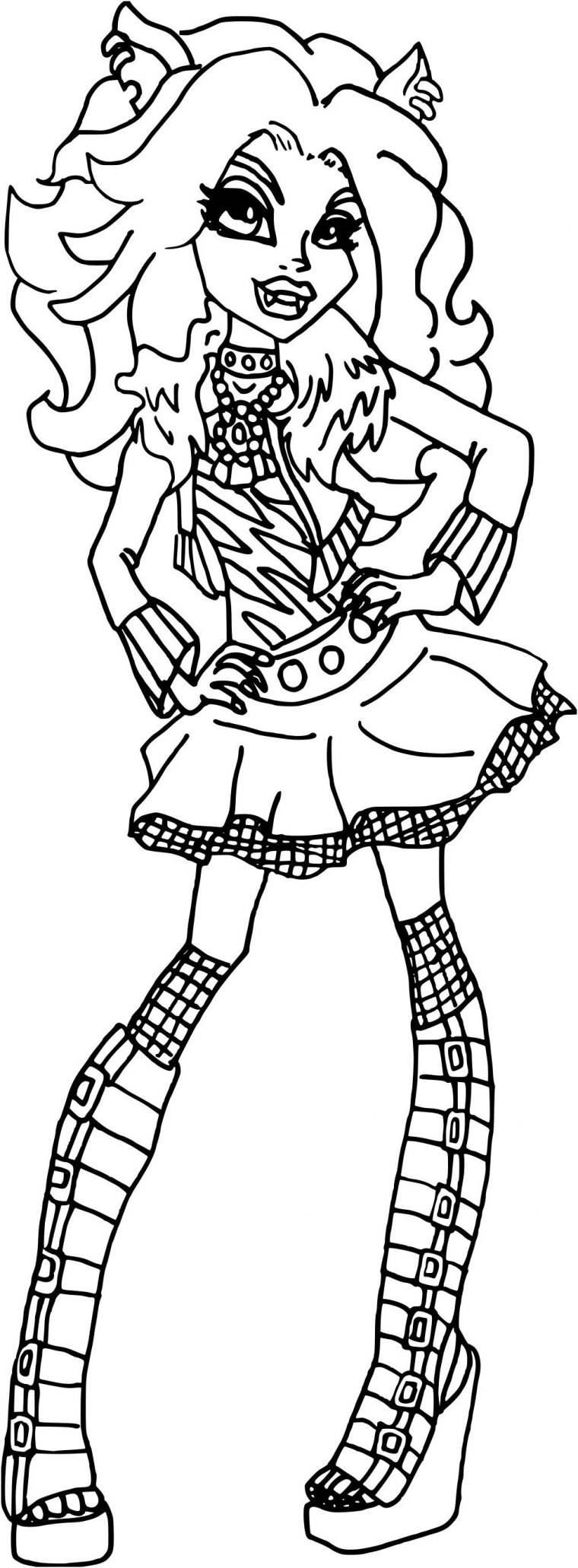 8 Prestigieux Coloriage Monster High Clawdeen Photos En encequiconcerne Monster High Dessin