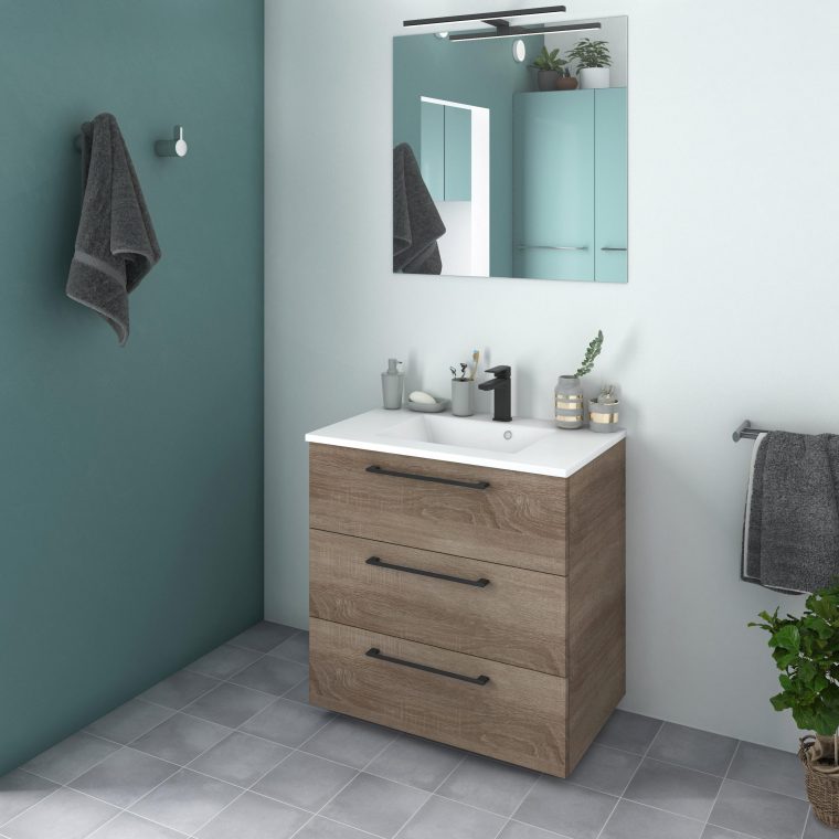 meuble salle de bain 120 cm simple vasque castorama